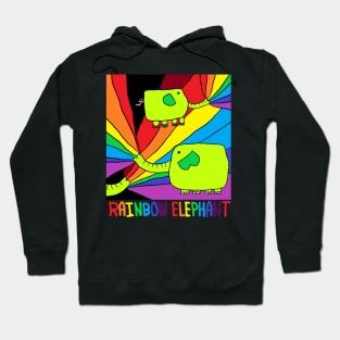 rainbow elephant Hoodie